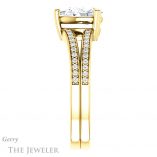 Pear Shaped Forever Brilliant Moissanite Engagement Ring #GTJ1027-pear-fb-y