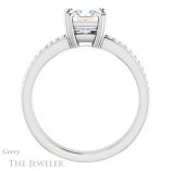 Princess Cut Forever One Moissanite Engagement Ring #GTJ1027-square-fo-w