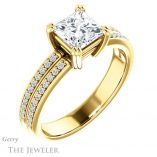 Princess Cut Forever One Moissanite Engagement Ring #GTJ1027-square-fo-y