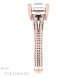 Emerald Cut Forever Brilliant Moissanite Engagement Ring #GTJ1030-emerald-fb-r