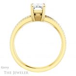 Emerald Cut Forever One Moissanite Engagement Ring #GTJ1030-emerald-fb-y 2 Emerald Cut Forever Brilliant Moissanite Engagement Ring #GTJ1030-emerald-fb-y