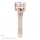 Heart Shaped Forever One Moissanite Engagement Ring #GTJ1030-heart-fb-r 3 Heart Shaped Forever Brilliant Moissanite Engagement Ring #GTJ1030-heart-fb-r