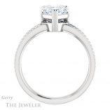 Heart Shaped Forever One Moissanite Engagement Ring #GTJ1030-heart-fb-w 2 Heart Shaped Forever Brilliant Moissanite Engagement Ring #GTJ1030-heart-fb-w