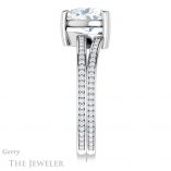 Heart Shaped Forever One Moissanite Engagement Ring #GTJ1030-heart-fb-w 3 Heart Shaped Forever Brilliant Moissanite Engagement Ring #GTJ1030-heart-fb-w