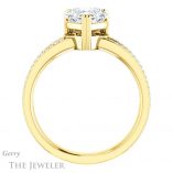 Heart Shaped Forever One Moissanite Engagement Ring #GTJ1030-heart-fb-y 2 Heart Shaped Forever Brilliant Moissanite Engagement Ring #GTJ1030-heart-fb-y