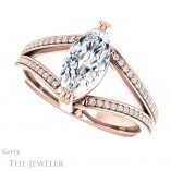 Marquise Cut Forever One Moissanite Engagement Ring #GTJ1030-marquise-fb-r 5 Marquise Cut Forever Brilliant Moissanite Engagement Ring #GTJ1030-marquise-fb-r