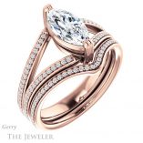 Marquise Cut Forever One Moissanite Engagement Ring #GTJ1030-marquise-fb-r 6 Marquise Cut Forever Brilliant Moissanite Engagement Ring #GTJ1030-marquise-fb-r