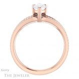 Pear Shaped Forever Brilliant Moissanite Engagement Ring #GTJ1030-pear-fb-r