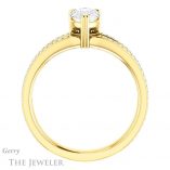 Pear Shaped Forever One Moissanite Engagement Ring #GTJ1030-pear-fb-y 2 Pear Shaped Forever Brilliant Moissanite Engagement Ring #GTJ1030-pear-fb-y