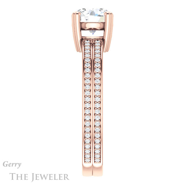 Round Cut Forever One Moissanite Engagement Ring #GTJ1030-round-fo-r 3 Round Cut Forever One Moissanite Engagement Ring #GTJ1030-round-fo-r