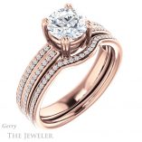 Round Cut Forever One Moissanite Engagement Ring #GTJ1030-round-fo-r 6 Round Cut Forever One Moissanite Engagement Ring #GTJ1030-round-fo-r
