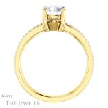 Round Cut Forever One Moissanite Engagement Ring #GTJ1030-round-fo-y 2 Round Cut Forever One Moissanite Engagement Ring #GTJ1030-round-fo-y