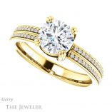 Round Cut Forever One Moissanite Engagement Ring #GTJ1030-round-fo-y 5 Round Cut Forever One Moissanite Engagement Ring #GTJ1030-round-fo-y