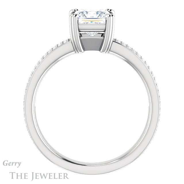 Princess Cut Forever One Moissanite Engagement Ring #GTJ1030-square-fo-w