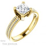 Princess Cut Forever One Moissanite Engagement Ring #GTJ1030-square-fo-y 4 Princess Cut Forever One Moissanite Engagement Ring #GTJ1030-square-fo-y