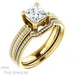 Princess Cut Forever One Moissanite Engagement Ring #GTJ1030-square-fo-y 6 Princess Cut Forever One Moissanite Engagement Ring #GTJ1030-square-fo-y