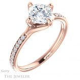 Cushion Cut Forever One Moissanite Engagement Ring #GTJ1031-cushion-fo-r