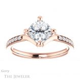 Cushion Cut Forever One Moissanite Engagement Ring #GTJ1031-cushion-fo-r