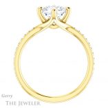 Cushion Cut Forever One Moissanite Engagement Ring #GTJ1031-cushion-fo-y
