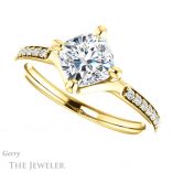 Cushion Cut Forever One Moissanite Engagement Ring #GTJ1031-cushion-fo-y