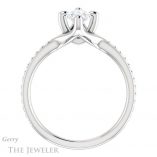 Marquise Cut Forever One Moissanite Engagement Ring #GTJ1031-marquise-fb-w 2 Marquise Cut Forever Brilliant Moissanite Engagement Ring #GTJ1031-marquise-fb-w