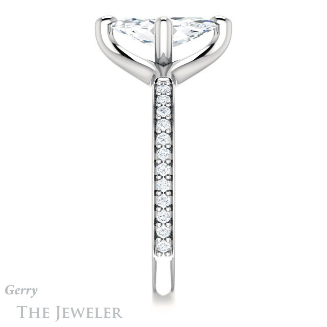 Marquise Cut Forever One Moissanite Engagement Ring #GTJ1031-marquise-fb-w 3 Marquise Cut Forever Brilliant Moissanite Engagement Ring #GTJ1031-marquise-fb-w