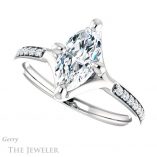 Marquise Cut Forever One Moissanite Engagement Ring #GTJ1031-marquise-fb-w 5 Marquise Cut Forever Brilliant Moissanite Engagement Ring #GTJ1031-marquise-fb-w