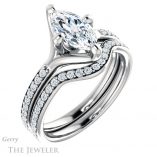 Marquise Cut Forever One Moissanite Engagement Ring #GTJ1031-marquise-fb-w 6 Marquise Cut Forever Brilliant Moissanite Engagement Ring #GTJ1031-marquise-fb-w