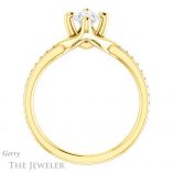 Marquise Cut Forever One Moissanite Engagement Ring #GTJ1031-marquise-fb-y 2 Marquise Cut Forever Brilliant Moissanite Engagement Ring #GTJ1031-marquise-fb-y