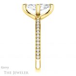 Marquise Cut Forever One Moissanite Engagement Ring #GTJ1031-marquise-fb-y 3 Marquise Cut Forever Brilliant Moissanite Engagement Ring #GTJ1031-marquise-fb-y