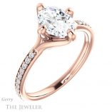 Oval Shaped Forever One Moissanite Engagement Ring #GTJ1031-oval-fo-r 4 Oval Shaped Forever One Moissanite Engagement Ring #GTJ1031-oval-fo-r