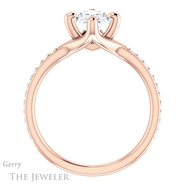 Oval Shaped Forever One Moissanite Engagement Ring #GTJ1031-oval-fo-r