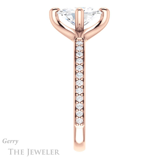 Oval Shaped Forever One Moissanite Engagement Ring #GTJ1031-oval-fo-r 3 Oval Shaped Forever One Moissanite Engagement Ring #GTJ1031-oval-fo-r
