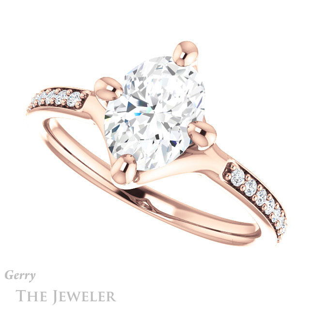 Oval Shaped Forever One Moissanite Engagement Ring #GTJ1031-oval-fo-r 5 Oval Shaped Forever One Moissanite Engagement Ring #GTJ1031-oval-fo-r