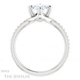 Oval Shaped Forever One Moissanite Engagement Ring #GTJ1031-oval-fo-w 2 Oval Shaped Forever One Moissanite Engagement Ring #GTJ1031-oval-fo-w