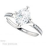 Oval Shaped Forever One Moissanite Engagement Ring #GTJ1031-oval-fo-w 5 Oval Shaped Forever One Moissanite Engagement Ring #GTJ1031-oval-fo-w