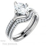 Oval Shaped Forever One Moissanite Engagement Ring #GTJ1031-oval-fo-w 6 Oval Shaped Forever One Moissanite Engagement Ring #GTJ1031-oval-fo-w