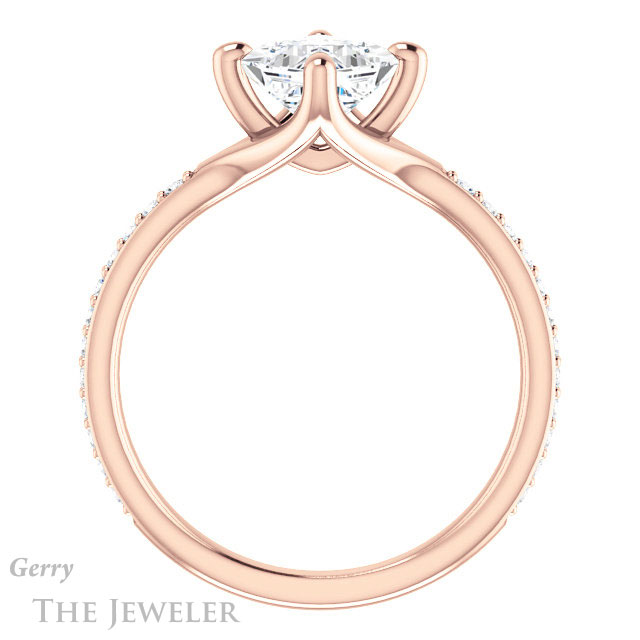 Princess Cut Forever One Moissanite Engagement Ring #GTJ1031-square-fo-r