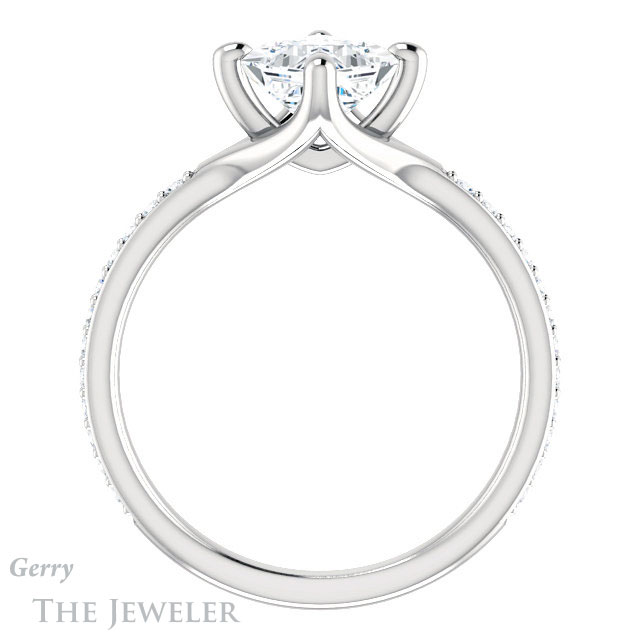 Princess Cut Forever One Moissanite Engagement Ring #GTJ1031-square-fo-w 2 Princess Cut Forever One Moissanite Engagement Ring #GTJ1031-square-fo-w