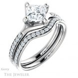 Princess Cut Forever One Moissanite Engagement Ring #GTJ1031-square-fo-w 6 Princess Cut Forever One Moissanite Engagement Ring #GTJ1031-square-fo-w