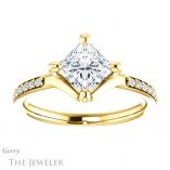 Princess Cut Forever One Moissanite Engagement Ring #GTJ1031-square-fo-y 1 Princess Cut Forever One Moissanite Engagement Ring #GTJ1031-square-fo-y