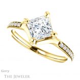 Princess Cut Forever One Moissanite Engagement Ring #GTJ1031-square-fo-y 5 Princess Cut Forever One Moissanite Engagement Ring #GTJ1031-square-fo-y