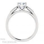 Cushion Cut Forever One Moissanite Engagement Ring #GTJ1033-cushion-fo-w