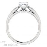 Emerald Cut Forever One Moissanite Engagement Ring #GTJ1033-emerald-fb-w 2 Emerald Cut Forever Brilliant Moissanite Engagement Ring #GTJ1033-emerald-fb-w