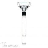Emerald Cut Forever One Moissanite Engagement Ring #GTJ1033-emerald-fb-w 3 Emerald Cut Forever Brilliant Moissanite Engagement Ring #GTJ1033-emerald-fb-w