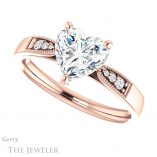 Heart Shaped Forever Brilliant Moissanite Engagement Ring #GTJ1033-heart-fb-r