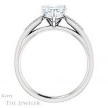 Heart Shaped Forever One Moissanite Engagement Ring #GTJ1033-heart-fb-w 2 Heart Shaped Forever Brilliant Moissanite Engagement Ring #GTJ1033-heart-fb-w