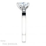 Heart Shaped Forever One Moissanite Engagement Ring #GTJ1033-heart-fb-w 3 Heart Shaped Forever Brilliant Moissanite Engagement Ring #GTJ1033-heart-fb-w