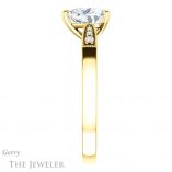 Heart Shaped Forever Brilliant Moissanite Engagement Ring #GTJ1033-heart-fb-y