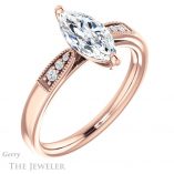 Marquise Cut Forever Brilliant Moissanite Engagement Ring #GTJ1033-marquise-fb-r